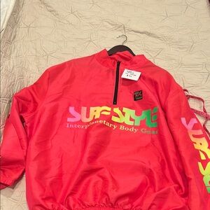 Surf Style Red and Multicolor Windbreaker